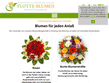 Tablet Screenshot of munich-flowers.com
